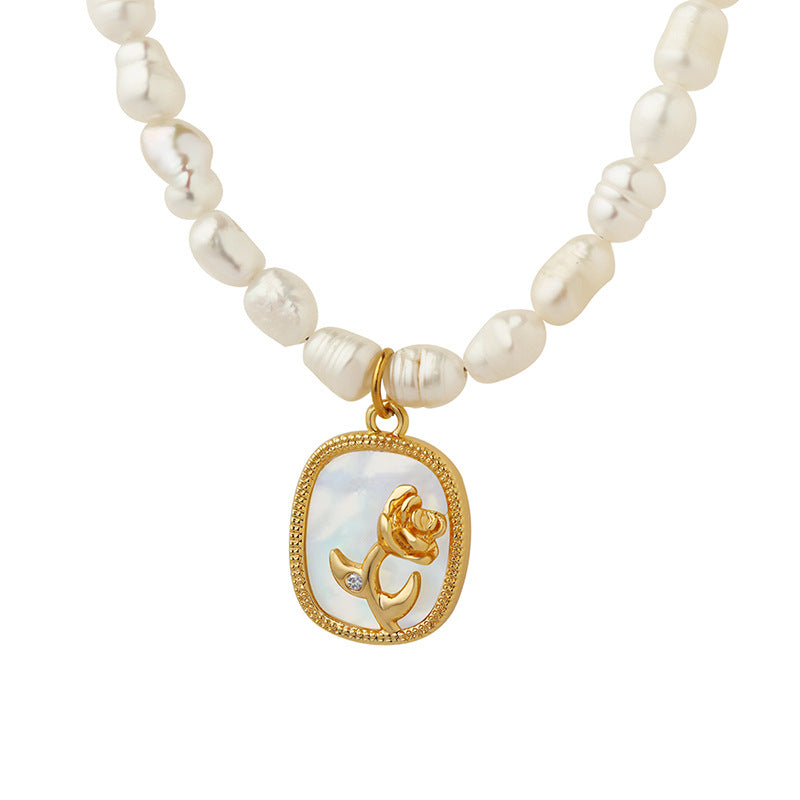 French Baroque Freshwater Pearl Necklace