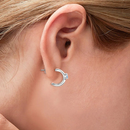 Moissanite Earrings Dainty Sterling Silver Jewelry for Women