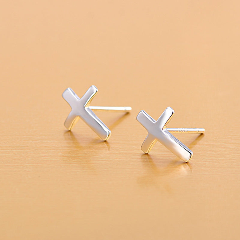 Women's Fashion Cross Smooth Earrings