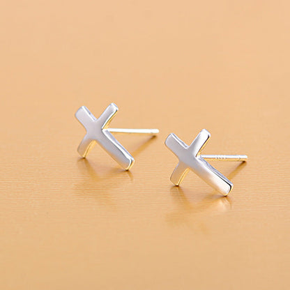 Women's Fashion Cross Smooth Earrings