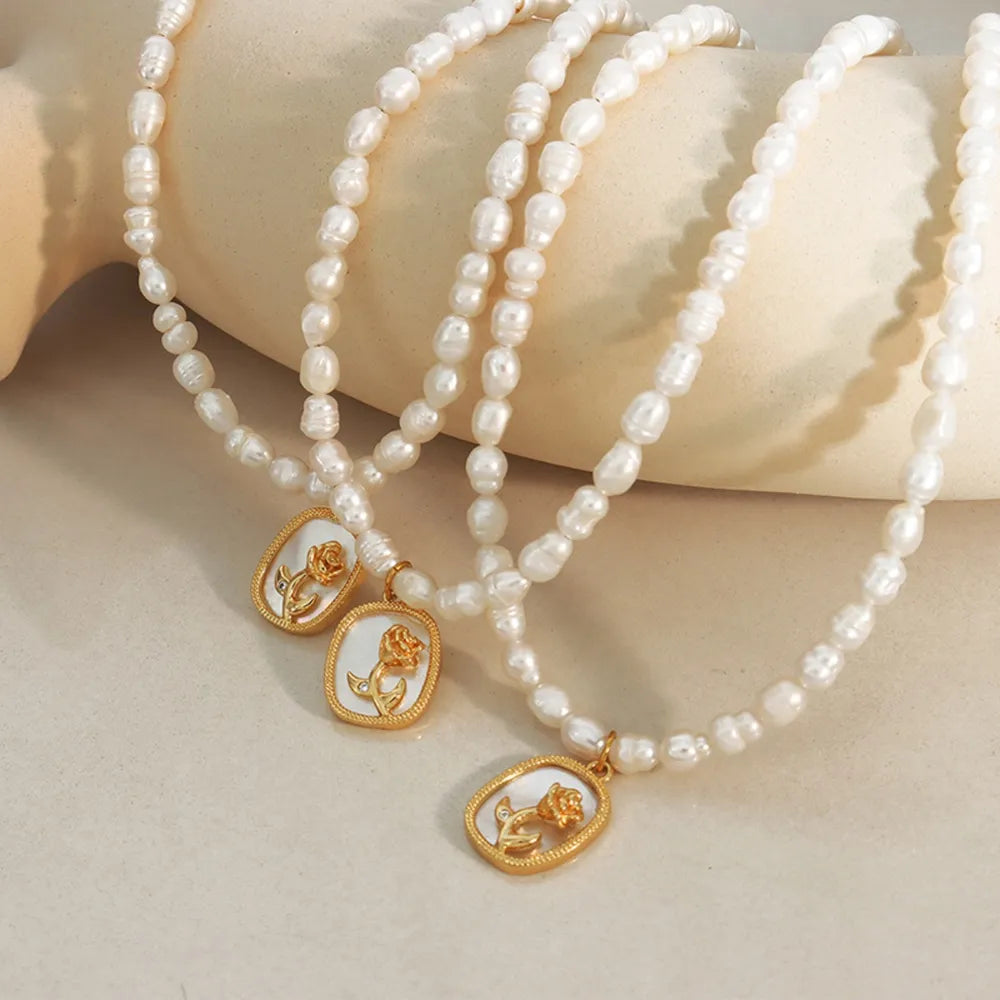French Baroque Freshwater Pearl Necklace