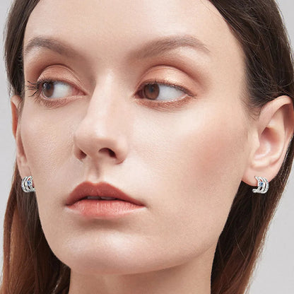 Moissanite Earrings Dainty Sterling Silver Jewelry for Women