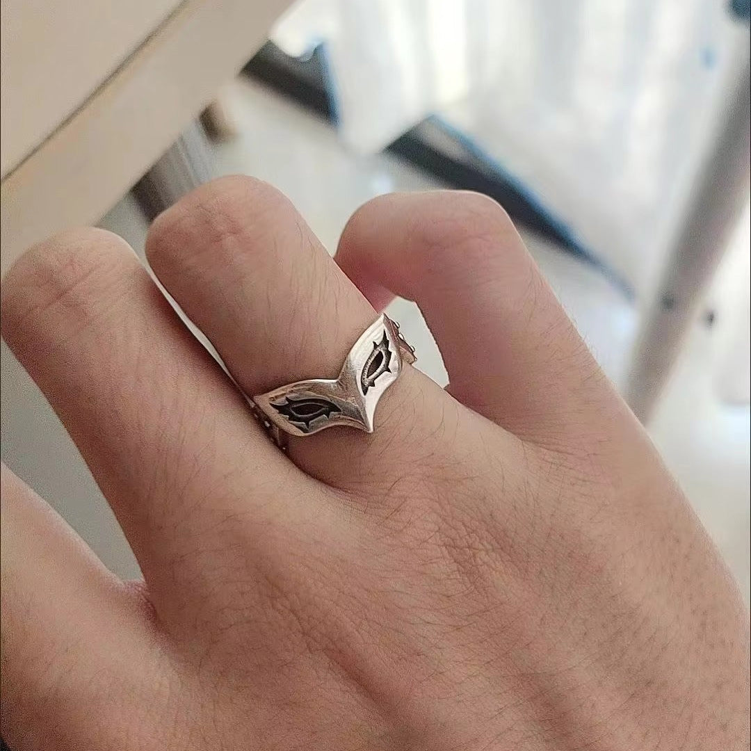 Fun Mask Ring, Fashionable and Versatile, High-Quality Cool Tone