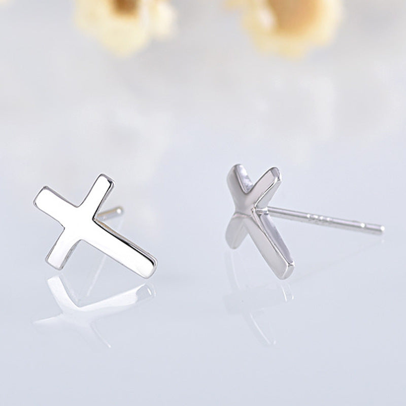 Women's Fashion Cross Smooth Earrings