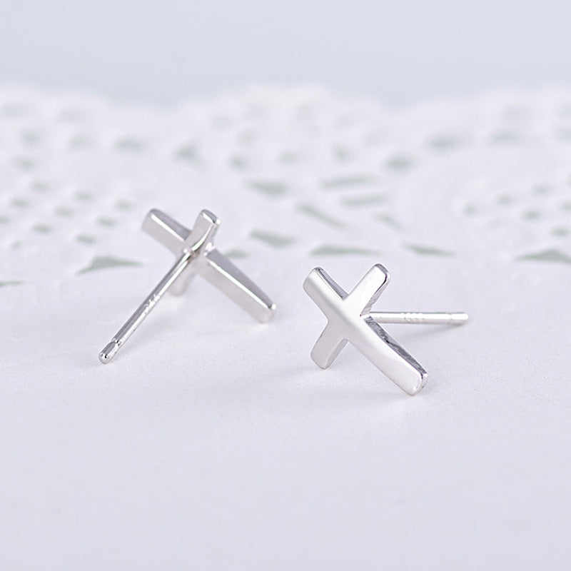 Women's Fashion Cross Smooth Earrings