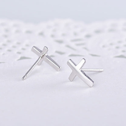 Women's Fashion Cross Smooth Earrings