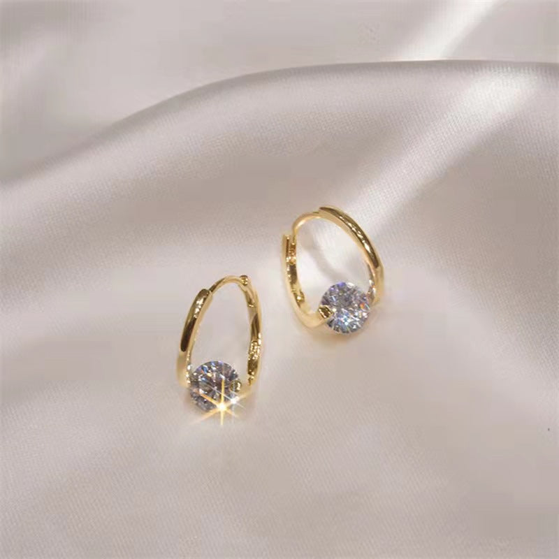 Geometric Micro-Set Zircon Ear Cuffs with Unique Design Sensibility