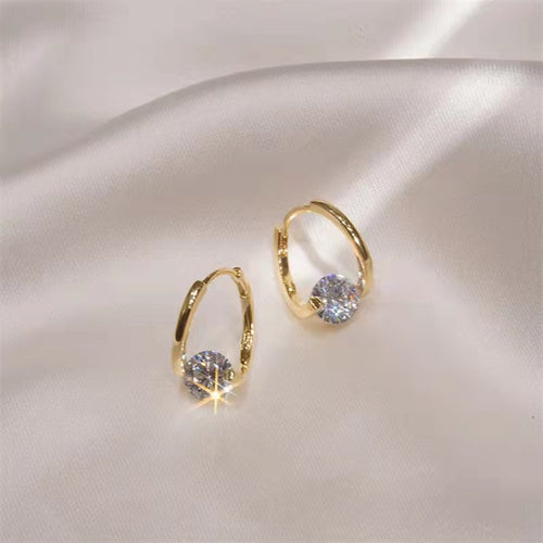 Geometric Micro-Set Zircon Ear Cuffs with Unique Design Sensibility