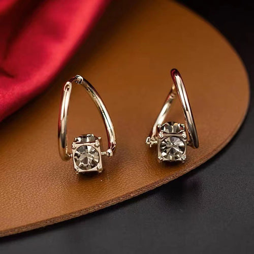 Rotatable Zircon Earrings for Women, Versatile Jewelry