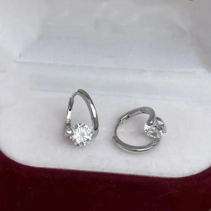 Geometric Micro-Set Zircon Ear Cuffs with Unique Design Sensibility
