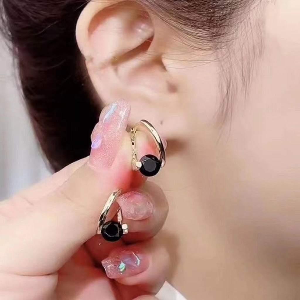 Geometric Micro-Set Zircon Ear Cuffs with Unique Design Sensibility